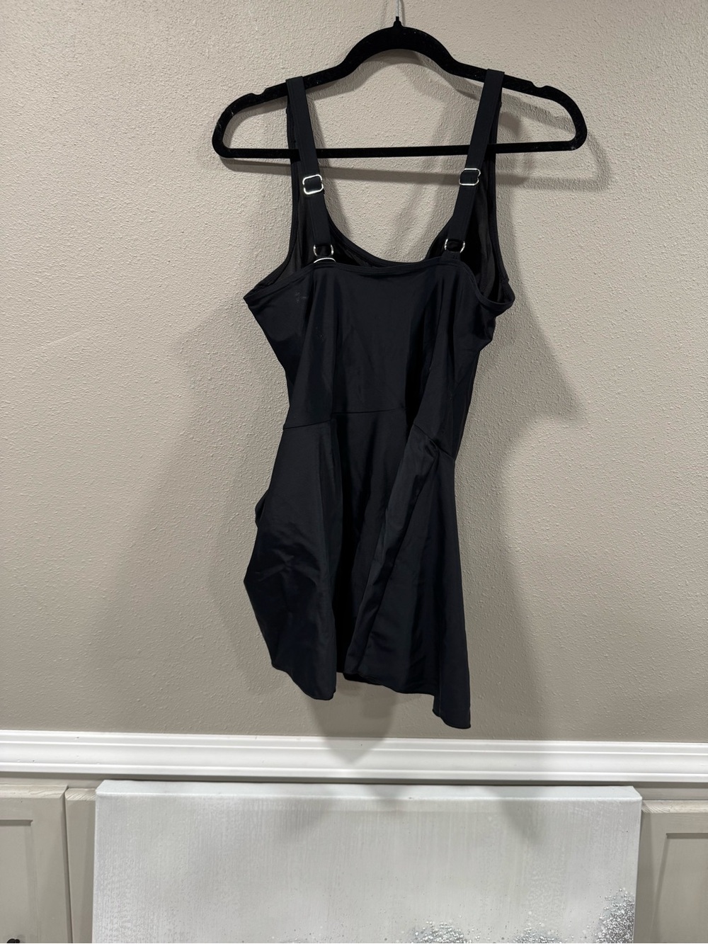 NWT Black Tik Tok Viral One-Piece Swimdress with Side Tie - Picture 4 of 6